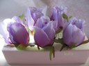 Roosjes 5-6cm Zijden Best Quality Purple 2 tone10 st 