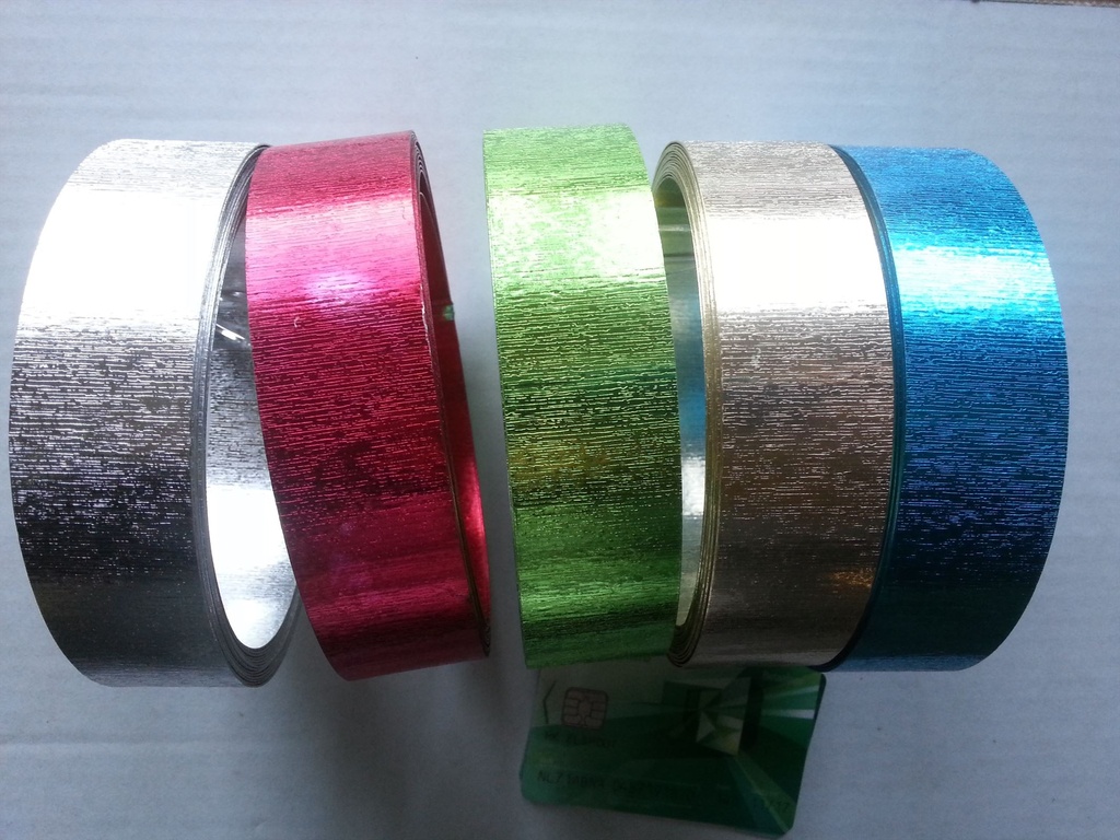 Aluminium Breed Plat Aluminiumdraad Embossed 15MM - turquoise 