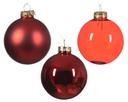 Kerstballen Glas Kerstrood 7 cm Set van 21