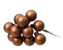 Balletjes op draad 2 cm Espresso Mat doos 144 stuks kerstballen