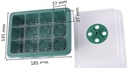 Seed Starter box [zonder licht] 12 cellen / st Vensterbankkasjes met verstelbare ventilatie