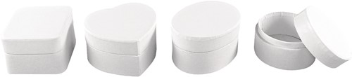 4 Dozen DHZ Papiermach‚ rond, hart, vierkant ovaal SET4 Set