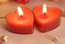 Set voor waxinelichtjes met 20 Hartvormige kunststof cupjes voor Waxinelichtjes 20 lontjes en 20 stickers
