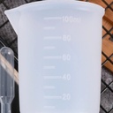 Siliconen Maatbeker Mengbekertje met tuitje en 5 pipetten ca. 100cc voor Epoxy Resin en andere hobby's