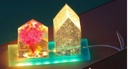 Siliconen Mal met Led verlichting Display Base Met Usb Licht voor Epoxy Resin buitenmaat mal 15*5cm
