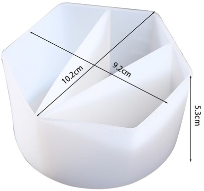 Siliconencup om Epoxy te mengen 3 vaks / st voor Epoxy Resin, Zeep, Kaarsen excl decoraties