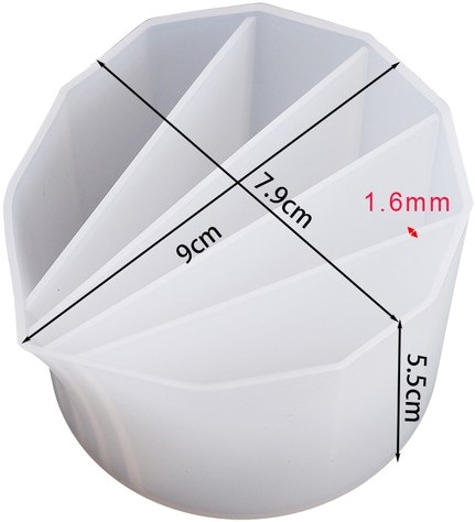 Siliconencup om Epoxy te mengen 5 vaks / st voor Epoxy Resin, Zeep, Kaarsen excl decoraties