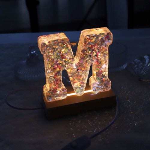 Siliconenmal 16 cm Letter M voor Epoxy Resin, Zeep, Kaars etc