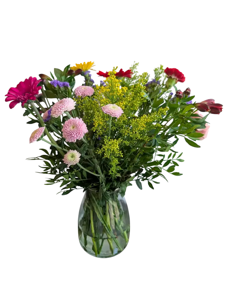 Blogpost 'Van Vrolijk boeket naar Romantiek — DIY pakket met bloemen, flesjes en LED lonten' cover image.webp