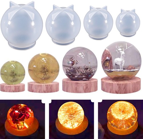 Siliconenmal Bol Bal Rond 60 mm / per stuk voor Epoxy Resin, Zeep, Kaarsen excl decoraties