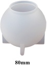 Siliconenmal Bol Bal Rond 80 mm / per stuk voor Epoxy Resin, Zeep, Kaarsen excl decoraties
