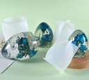 Siliconenmal Eivorm M 60mm / per stuk voor Epoxy Resin, Zeep, Kaarsen excl decoraties