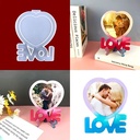 Siliconenmal Fotolijstje Hart Love voor Epoxy Resin