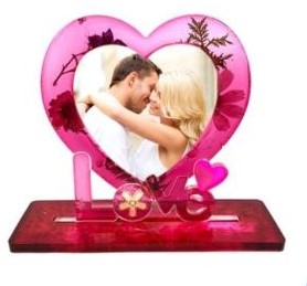 Siliconenmal Fotolijstje Love met hartje voor Epoxy Resin