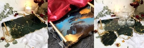 Siliconenmal Wave Handvaten voor bv Dienblad voor Epoxy Resin