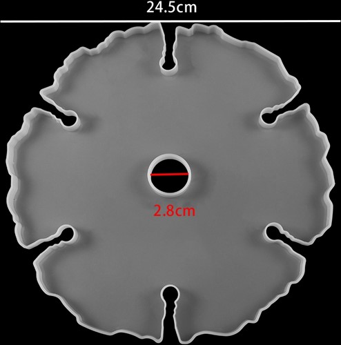 Siliconenmal Wijnrek voor fles en 6 glazen voor Epoxy Resin