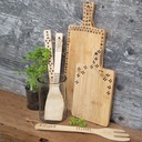Snijplank L: 39 cm , B: 14 cm Bamboe, Borrelplank voor toef of bv houtbranden