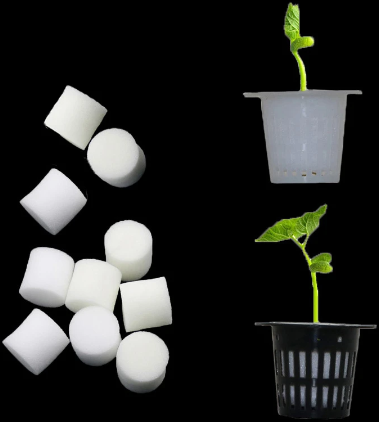 Sponsjes voor Kweekmandjes, stekken en zaaien dmv Hydrocultuur  / 10 st Hydrocultuur stekken en zaaien op water, passen in 022325