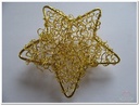 Star Wired goud 60*50 mm / doosje 12 stuks Ster van draad
