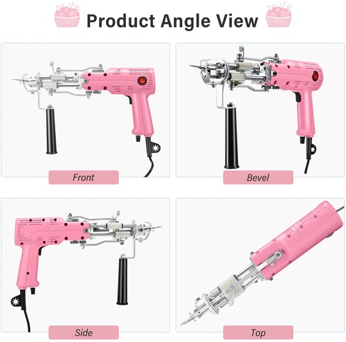 Startpakket Tuften incl materialen, Tuftpistool voor Tuften 220V ROZE app voor levertijd