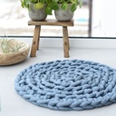 Strickschlauch Knitted tube Dusty Blue 421 voor dik knoop en vlechtwerk