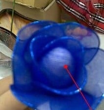 Styropor bolletjes, eivorm voor nylon bloemen Rosebuds 2,5cm hoog ca. 60 st piepschuim tempex isimo
