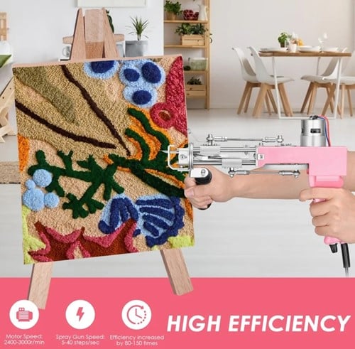 Tuftpistool 2in1 voor Tuften 220V BLAUW app voor levertijd
