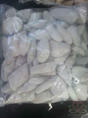 Tumbled wood 3-7cm FROSTED WHITE KILO Drijfhout
