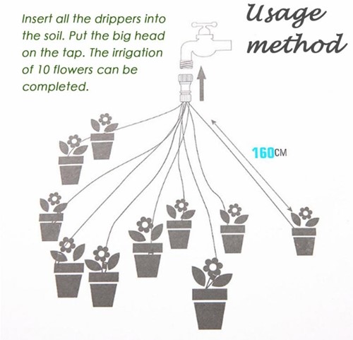 Verstelbaar druppelwatersysteem voor planten, 10 stuks direct op slang of kraan