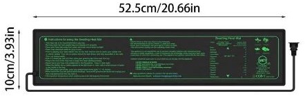 Verwarmingsmat ongeveer 10cm x 52.5cm verwarmingsmat voor plant en dier