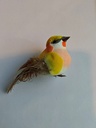Vogeltjes Geel/oranjetinten op draad / st voor bloemschikken en decoratie