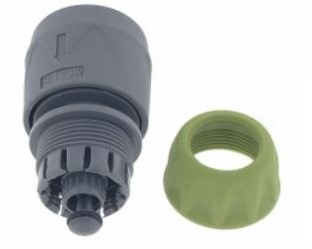 Watersnelkoppeling + waterSTOP 1/2 '' - 5/8 direct op slang of kraan