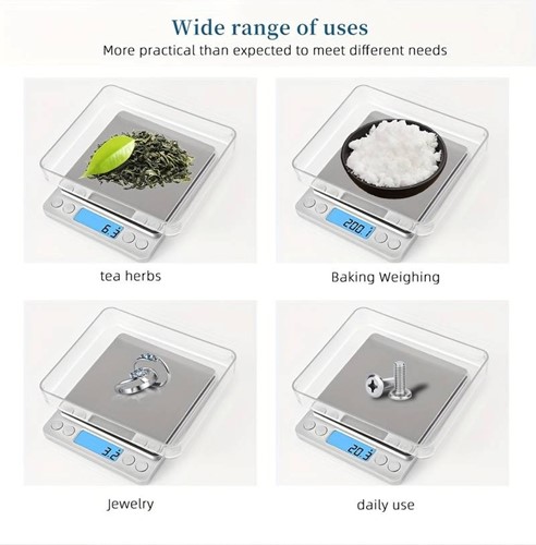 Weegschaal Microweegscchaal voor bv Epoxy 3Kg 0.1g precisieweegschaal keuken, post,voedsel