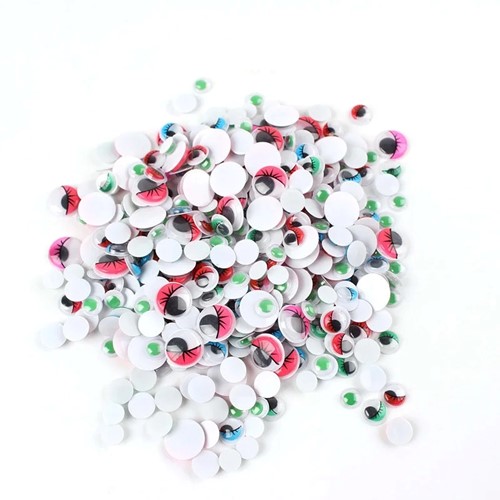 Wiebelogen zelfklevend Assortiment Gekleurd gemengde soorten en maten / zak 
