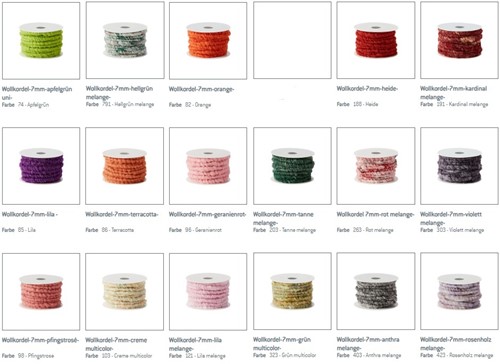 Wolkoord Wolkordel 7mm 20 meter creme multicolor 103 