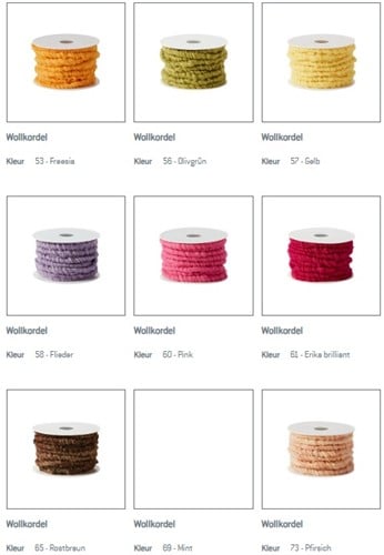 Wolkoord wolkordel dik 10 mm 10 meter - 026 rot rood uni 