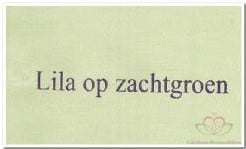 ZachtGroen 70 mm met lila opdruk ca. 80 cm Bedrukt lint 