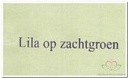 ZachtGroen 70 mm met lila opdruk ca. 80 cm Bedrukt lint 