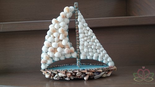 Zeilboot 3D Papiermach‚ 24x8x24cm zelf maken