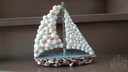 Zeilboot 3D Papiermach‚ 24x8x24cm zelf maken