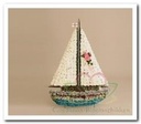 Zeilboot steekschuimvorm oase voor verse bloemen 