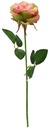 Zijdenroos Roze Groen 45cm SINGLE ROSE PINK/groen 