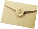 Stickers 100 Labels Happy Birthday rond kraft Etiket Sluitsticker