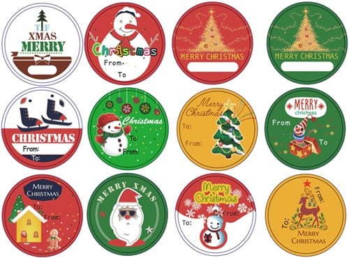 Sluitstickers 120 Labels Kerstetiketten Etiket Sluitsticker