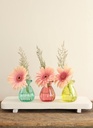 Tafelvaasjes, Hyacint vaasje Fleur vase Ø7 h. 9 cm 3 verschillende Hyacinth vase kleiner model