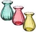 Tafelvaasjes, Hyacint vaasje Fleur vase Ø7 h. 9 cm 3 verschillende Hyacinth vase kleiner model