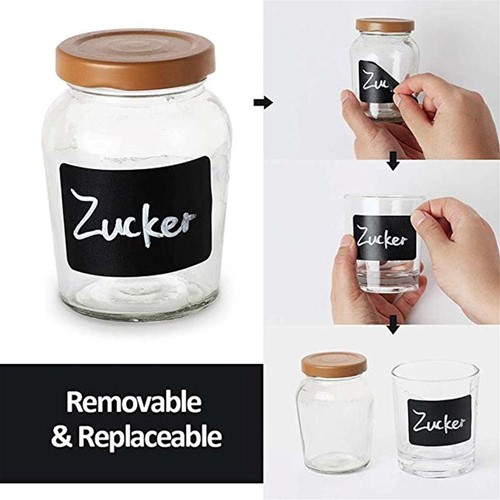 Stickers 300 Labels Rol Schoolbord met gratis witte krijtstift Verwijderbaar en herbruikbaar