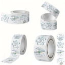 Sluitstickers 500 Labels Baby Blauw groen grijs Olifantje Etiket Sluitsticker