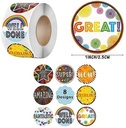 Sluitstickers 500 Labels beloningsticker Beloningstimulans 2,5 cm rond Etiket Sluitsticker