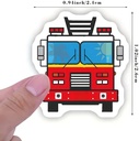 Sluitstickers 500 Labels Brandweerauto Brandweerwagen beloning 2,5 cm rond Etiket Sluitsticker
